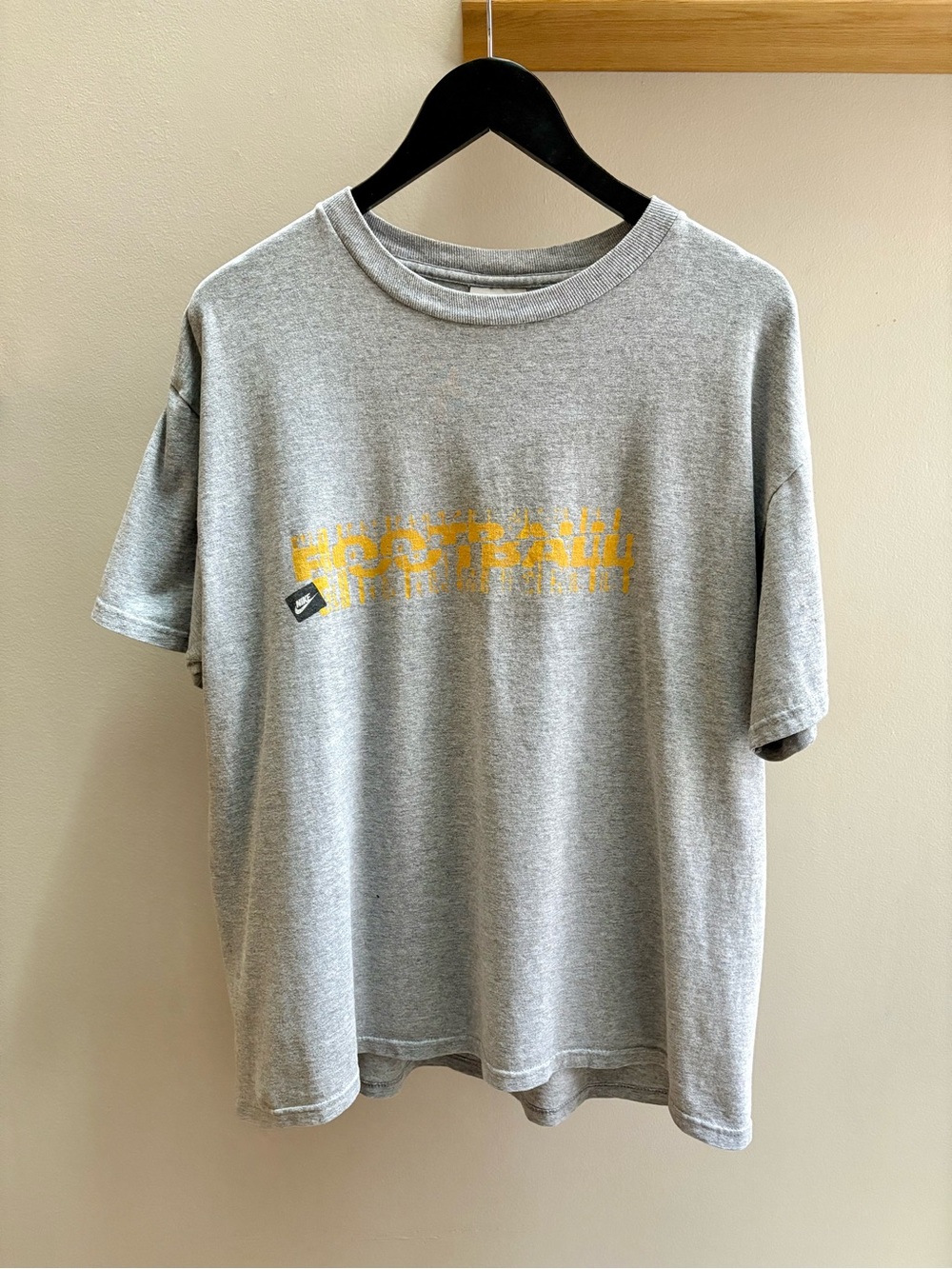 Nike VTG Y2K grey football T-shirt L/XL silver tag